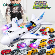 4 Style Music Simulation Track Inertia Children's Toy Aircraft Storage Passenger Plane Police Fire Rescue Baby Boy Toy Car 2024 - buy cheap