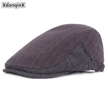 XdanqinX-boinas cálidas de algodón para hombre, gorros térmicos gruesos de lengua de mediana edad, tamaño ajustable, gorra deportiva Retro, sombrero de papá de hueso para invierno 2024 - compra barato