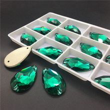 Topstone k9 3230 # verde zircônia cor de vidro cristal gota costura em pedra base lisa lágrima costura cristal strass 2024 - compre barato