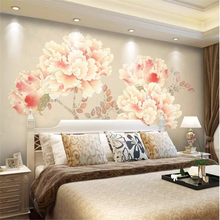 wellyu papel de parede para quarto Custom wallpaper Home and rich peony work pen peony TV background wall papier peint behang 2024 - buy cheap