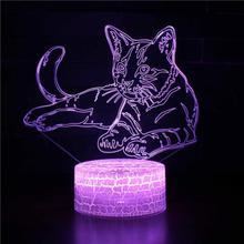 Série animal usb plug in colorido 3d luz da noite controle remoto criativo 3d led lâmpada toque de trabalho presente luz 2024 - compre barato