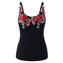 Embroidery Floral Tank Tops Women Plus Size Crop Rose Tops Floral Shirt Sleeveless Tank Top Gothic ropa mujer топ женский  C25 2024 - buy cheap