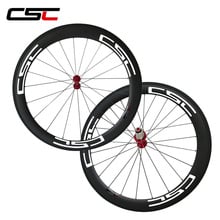 CSC Bicycle wheelset Light weight  25mm Width 60mm Clincher carbon road bike wheels Powerway R13 hub+ CN 424 pillar 1420 spokes 2024 - buy cheap