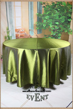 Novo Design para 2016 90 " 108 " 128 " azeitona verde Taffate toalha de mesa para a festa de casamento casa decorações / fontes do casamento 2024 - compre barato