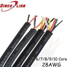 Cable de PVC para teclado y ratón USB, funda suave de Control de línea de Señal de Cable, 28 AWG 6 7 8 9 10 Core, 10 metros 2024 - compra barato