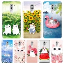 Capa de celular de silicone kawaii, flor de girassol, para huawei honor 6a 4c 5c 6c pro, capa traseira macia para huawei honor 6 5a 4x 5x 6x 2024 - compre barato