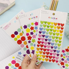 6PCS/Bag Heart Star Paper Sticker DIY Photo Album Decoration Sticker Scrapbooking Diary Kawaii Stationery Sticker For Girls 2024 - buy cheap