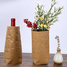 Nordic Gift Bag Washable Kraft Paper Red Wine Packaging Gift Box Reusable Champagne Bottle Carrier  Home Decoration Accessories 2024 - buy cheap