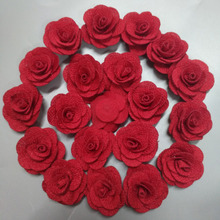 100Pieces/Bag Red DIA 4CM Fabric Rose Flower New Handmade Cloth Flowers Hand DIY Material Wedding Bouquet Hair Cloth Accessories 2024 - buy cheap