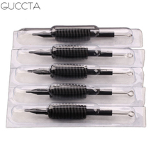 20Pcs Pro Black Disposable Tattoo Grips Tube with Needles Assorted Silicon 3/4" (19mm) For Tattoo Gun Needles Ink Cups Grip Kits 2024 - buy cheap