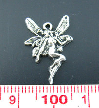Lovely 60PCs Silver Color Fairy Charms Pendants 21x15mm (B01281) 2024 - buy cheap