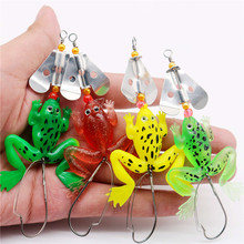 4pcs/lot Hot Frogs Fishing Lure Kit Rubber Soft Fishing Lures with Hook Bass Spoon Lures For Carp Fishing Accessories Pesca 2024 - buy cheap