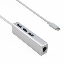 USB-C концентратора Тип C до Gigabit Ethernet Lan RJ45 сети с 3 Порты и разъёмы USB 3,0 адаптер для MacBook Pro PC ноутбук Прямая доставка 2024 - купить недорого