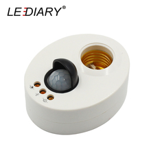LEDIARY E27 110-250V Lamp Holder With Infrared IR Sensor 10M Time Sensing Range Sensitivity Adjustable Human Body Induction 2024 - buy cheap