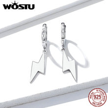 WOSTU Flash Lightning Drop Earrings 100% 925 Sterling Silver Zircon Fashion Jewelry For Women Wedding Engagement Gift FNE221 2024 - buy cheap