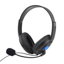 Advanced 2018 New Headset Black Wired Gaming Headset Headphones With Microphone For Sony PS4 Play  Drop Shipping 2024 - buy cheap