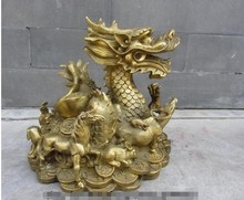 YM  312  Chinese Folk Brass Copper Feng Shui Lucky Wealth Twelve Zodiac Dragon Statue 2024 - buy cheap