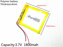 3.7 V, 1800 mAH, 405055 PLIB; polímero de íon de lítio/bateria Li-ion para GPS, mp3, mp4, mp5, dvd, bluetooth, brinquedo modelo de celular bluetooth 2024 - compre barato