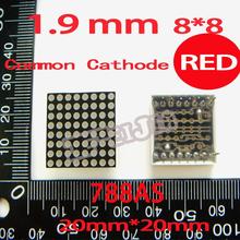 50PCS/LOT 1.9MM 8X8 Red Common Cathode 20*20 LED Dot Matrix Digital Tube Module 788AS Advertising Lights Free shipping 2024 - buy cheap