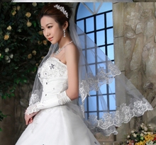 Free Shipping, New Double Wedding Veil the Bridal Veil Without Comb Lace Promotion Price Drop Shipping, 2024 - buy cheap