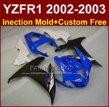 Blue black body parts for YAMAHA YZF R1 2002 2003 fairings yzf r1 02 03 YZF1000 02 03 +custom molde fairing kit 2024 - buy cheap