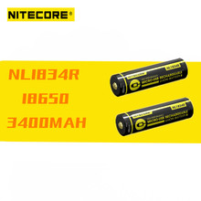 Nitecore-Batería de ion de litio recargable por micro-usb, Pila de ion de litio de alta calidad con protección del 3400, NL1834R, 3,6 mAh, 18650 V, 12,24wh, 2 uds. 2024 - compra barato