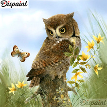 Dispaint Full Square/Round Drill 5D DIY Diamond Painting "Animal owl flower" Embroidery Cross Stitch 3D Home Decor Gift A12487 2024 - buy cheap