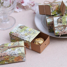 Hot sell Novelty World Map vintage Kraft paper candy Box Gift Bag wedding gift baby shower favor birthday party Christmas Supply 2024 - buy cheap