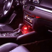 Luz rgb rítmica automotiva, lâmpada led de indução para estilização de veículos, música colorida, controle por voz 2024 - compre barato