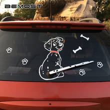 BEMOST Fashion Car Animal Sticker Cartoon Moving Tail Cute Puppy Dog Auto Stickers Reflective Car Styling Rear Wiper Decal 2024 - buy cheap