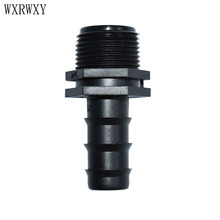 wxrwxy HOSE barbed connector 1/2 Threaded connector 3/4 Straight Barrel 20 mm Hose Irrigation Adapter 20 pcs 2024 - buy cheap