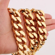 Huge 20mm Curb Chains For Men Jewelry High Quality Gold Stainless Steel Necklace Fashion Jewelry 7-40" Choose Length 2024 - buy cheap