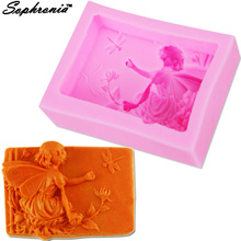 Sophronia-moldes para velas y jabón para niña y Ángel, en la cocina para hornear molde de silicona, forma de resina, decoración para el hogar, 3D, artesanal de arcilla, cera Maki F1060 2024 - compra barato