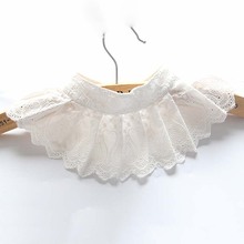 Белая женская рубашка с фальшивым воротником, модная рубашка со складками и кружевным воротником, съемная рубашка, женская одежда, аксессуары 2024 - купить недорого
