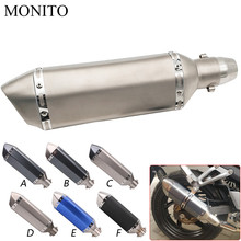 Universal Motorcycle Exhaust Dirt Bike Escape Modified Exhaust For KAWASAKI NINJA 650R ER6F ER6N ER5 GPZ500 EX500 2024 - buy cheap