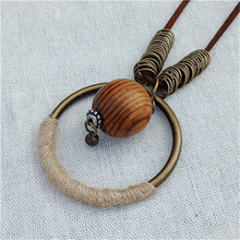 New vintage Necklaces jewelry statement necklaces & pendants wooden pendant collares mujer choker necklace women Long Necklace 2024 - buy cheap