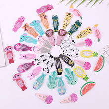 6PCS/Set Cute Hairpins Girls Baby Party Gifts Girls Cartoon Fruits Hair Clip Ice Cream Children Snap Clips Hair Accessories 2024 - buy cheap