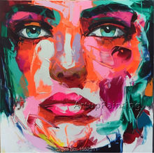 Palette knife painting portrait Palette knife Face Oil painting Impasto figure on canvas Hand painted Francoise Nielly 54 2024 - buy cheap