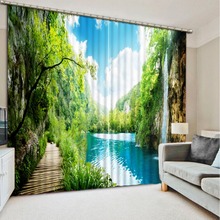 New Custom 3D Beautiful nature scenery waterfall 3d curtain blackout curtains for bedroom Thickened blackout curtains 2024 - buy cheap