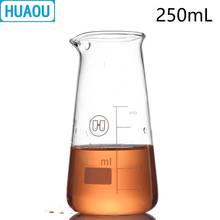 HUAOU 250mL Conical Beaker Triangle Borosilicate 3.3 Glass with Graduation Spout Measuring Cup Laboratory Chemistry Equipment 2024 - buy cheap