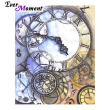Ever Moment Diamond Painting Cross Stitch Time Clock Diamond Embroidery Stones Modern Art 5D Full Drill Square Docor ASF865 2024 - buy cheap