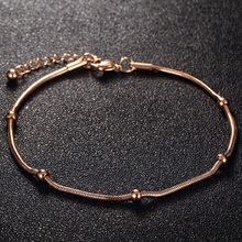 Fashion Rose Gold Color Bracelets For Women Temperament Cute Chain Bracelets Bangles Ladies Jewelry Wholesale 2024 - buy cheap