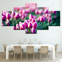 Cartel de paisaje Natural con impresiones de flores, pintura en lienzo, imagen Modular artística moderna de pared para decoración del hogar y sala de estar, 5 piezas 2024 - compra barato