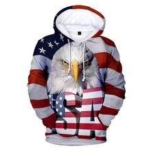 New funny USA Flag Eagle printed 3d hoodies pullover men women Hoodie hoody tops casual Long Sleeve 3D Hooded Sweatshirt clothes 2024 - buy cheap