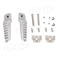 1 Pair Silver Motorcycle Rear Footrest For Kawasaki EX650 250 Z1000 ZX6R ZX9R ZX10R ZX12R ER6N ER6F EX250 ZX14 Z750 Z1000SX 2024 - buy cheap