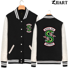 riverdale south side serpents snake Couple Clothes Man Boys Full Zip Autumn Winter Fleece Baseball jackets ZIIART 2024 - buy cheap