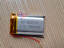Polímero 802535 3,7 V 082535 700mah Bluetooth Luz de Emergencia Móvil DVD batería de litio venta directa de fábrica 2024 - compra barato
