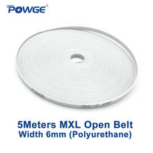 POWGE 5 метров MXL открытый синхронный ремень MXL-6 ширина 6 мм шаг 2,032 мм MXL ремень из полиуретана со стальным сердечником PU ремень MXL 2024 - купить недорого