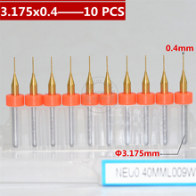 10 PCS-3.175mm(1/8'')*0.4mm, CNC Drill Bit,Micro PCB Board drill,Nanotechnology Tungsten steel cnc tool,Smooth chip removal 2024 - buy cheap