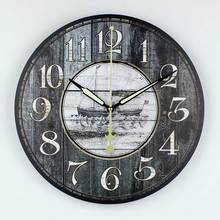 retro style living room wall decoration watches absolutely silent large size wall clock vintage home decor unique 3d wall clock 2024 - buy cheap